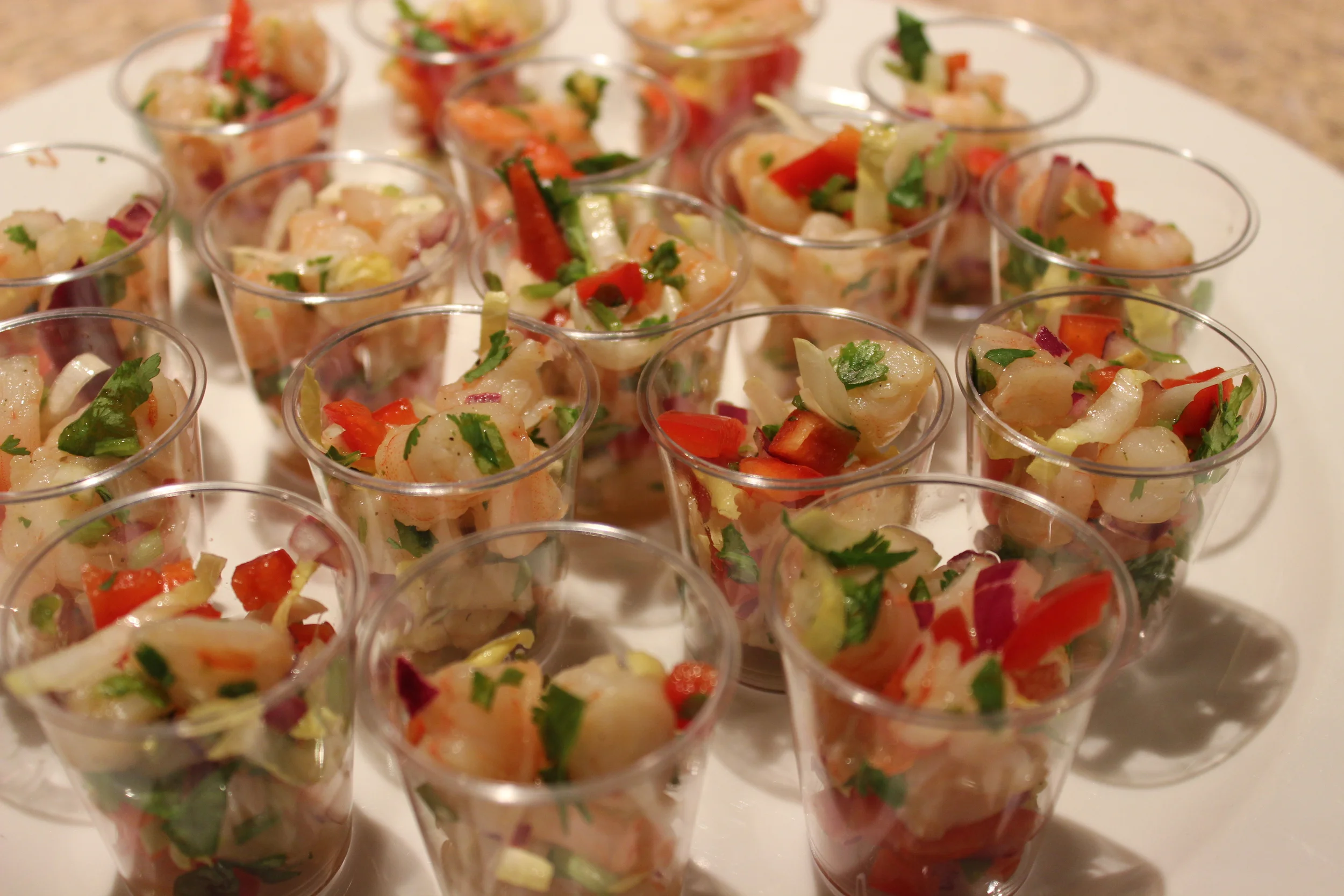 Shrimp Ceviche with Cilantro and Lime.