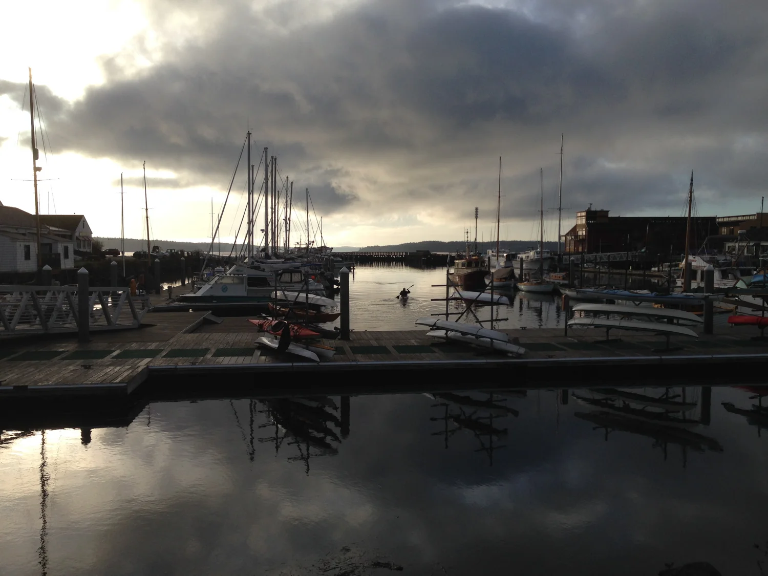 Kayaker Point Hudson Marina