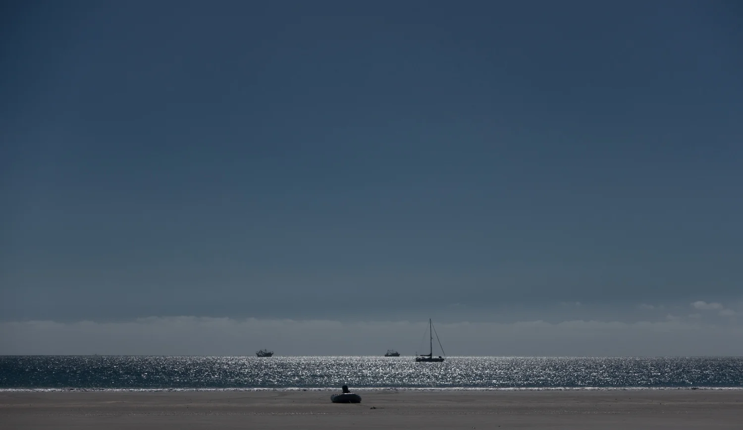Tumbleweed at anchor, Bahia Santa Maria, Baja