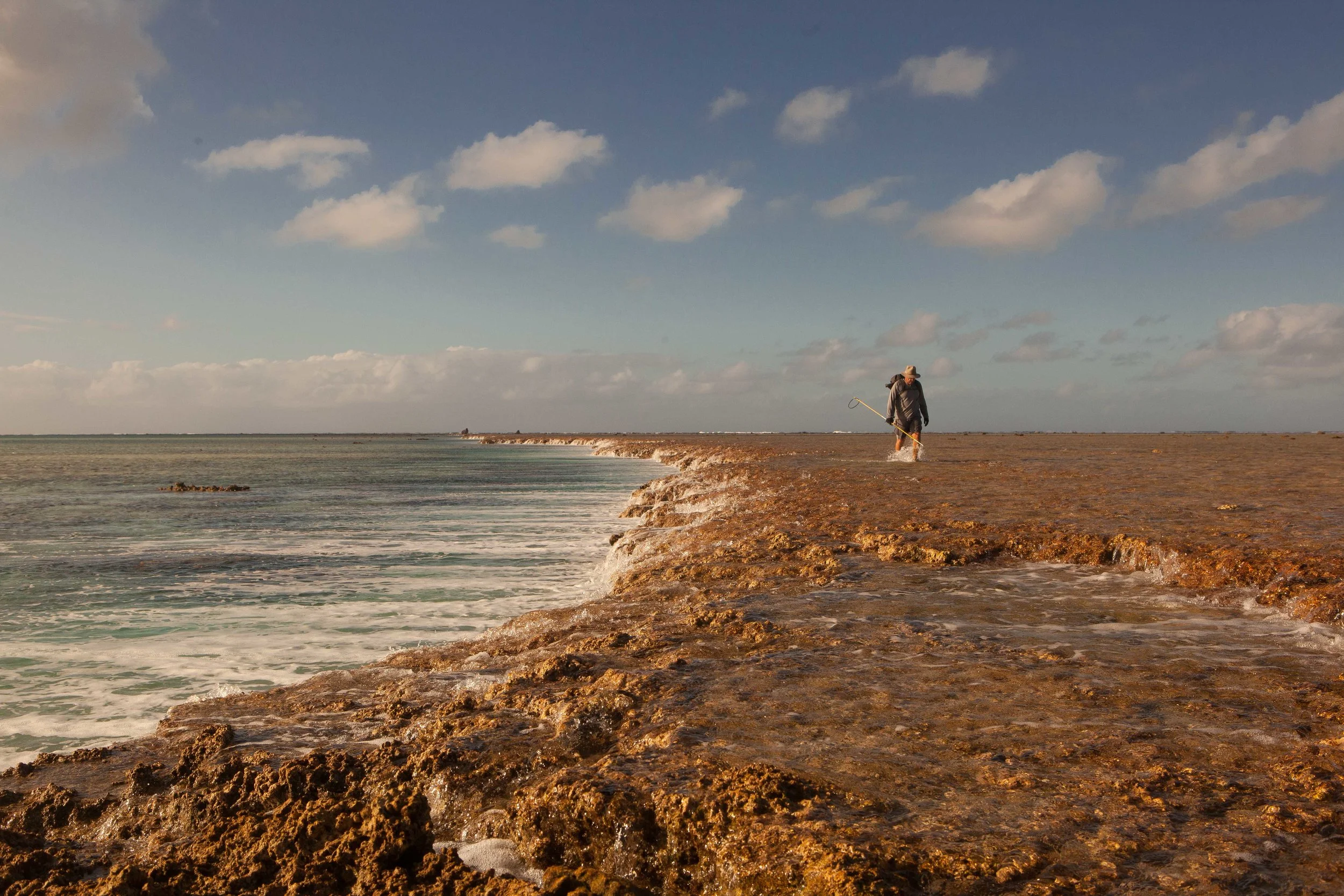 Ed hunting at Minerva Reef for lobster