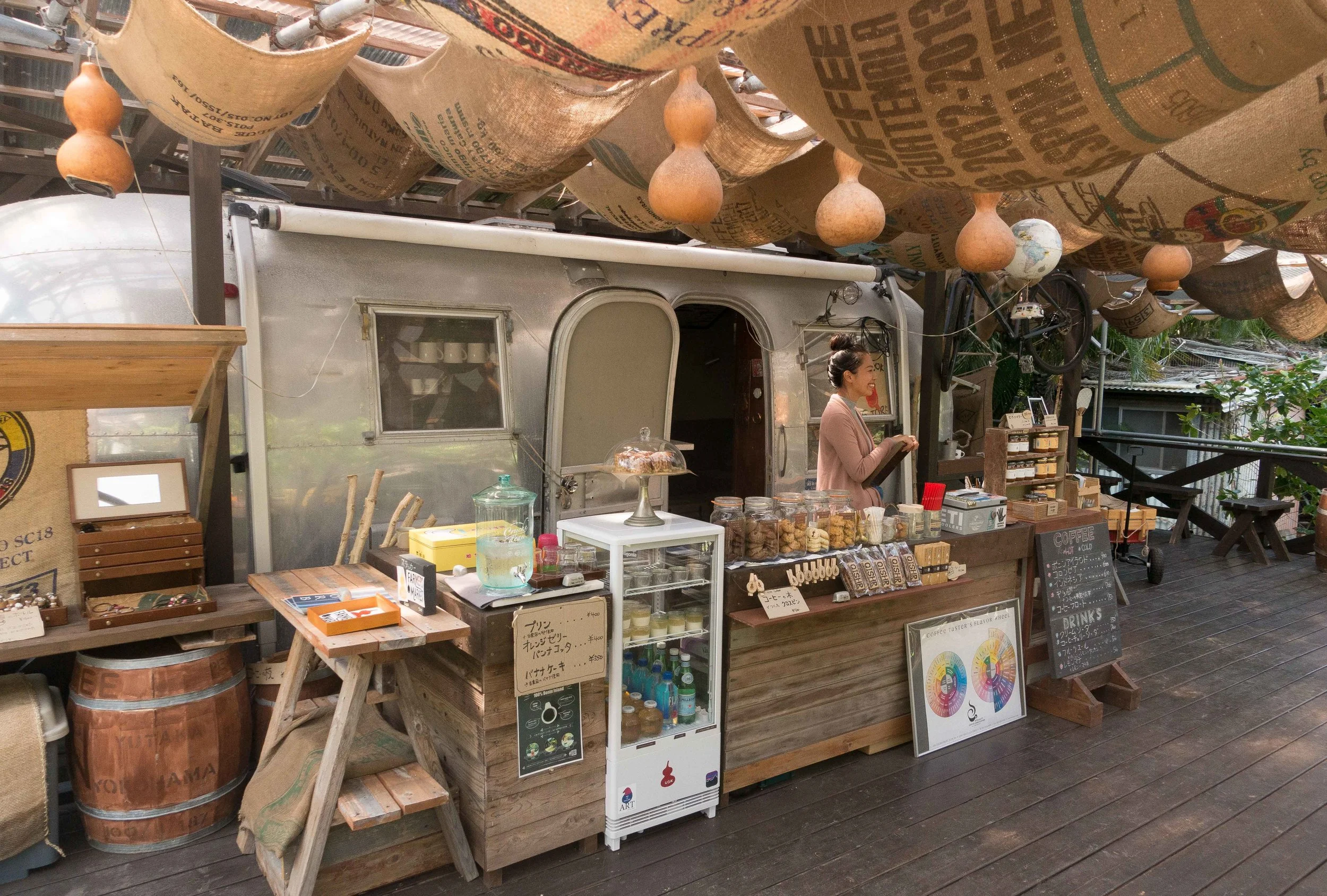 USK Coffee. They grow, roast, brew and serve coffee from trees on their property. The coffee is delicious and the Airstream trailer is pretty cool. Really nice folks.