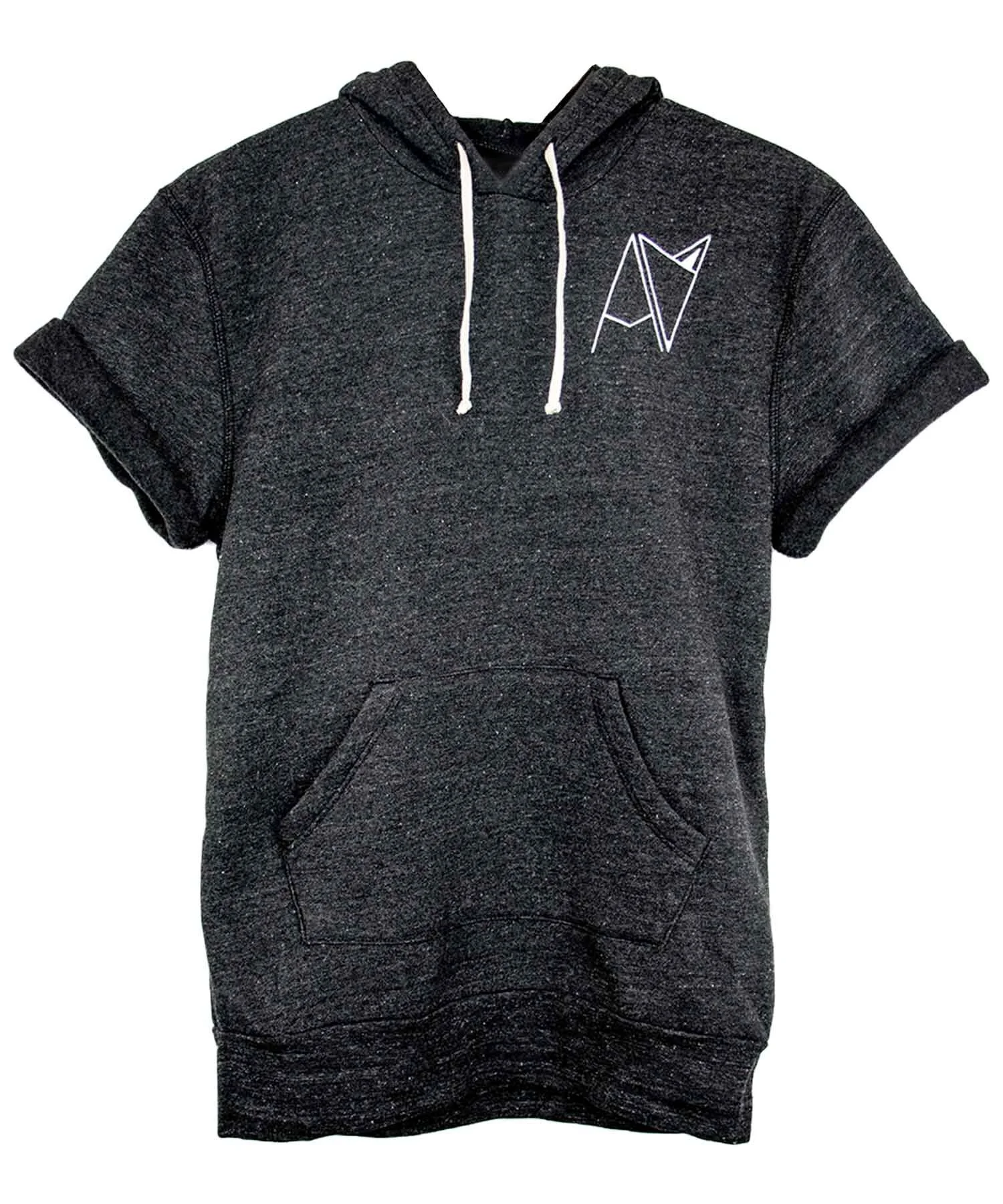 Badge-Logo-Fleece-Shoort-Sleeve-Hoodie-Black-2-Androgynous-Fox.jpg
