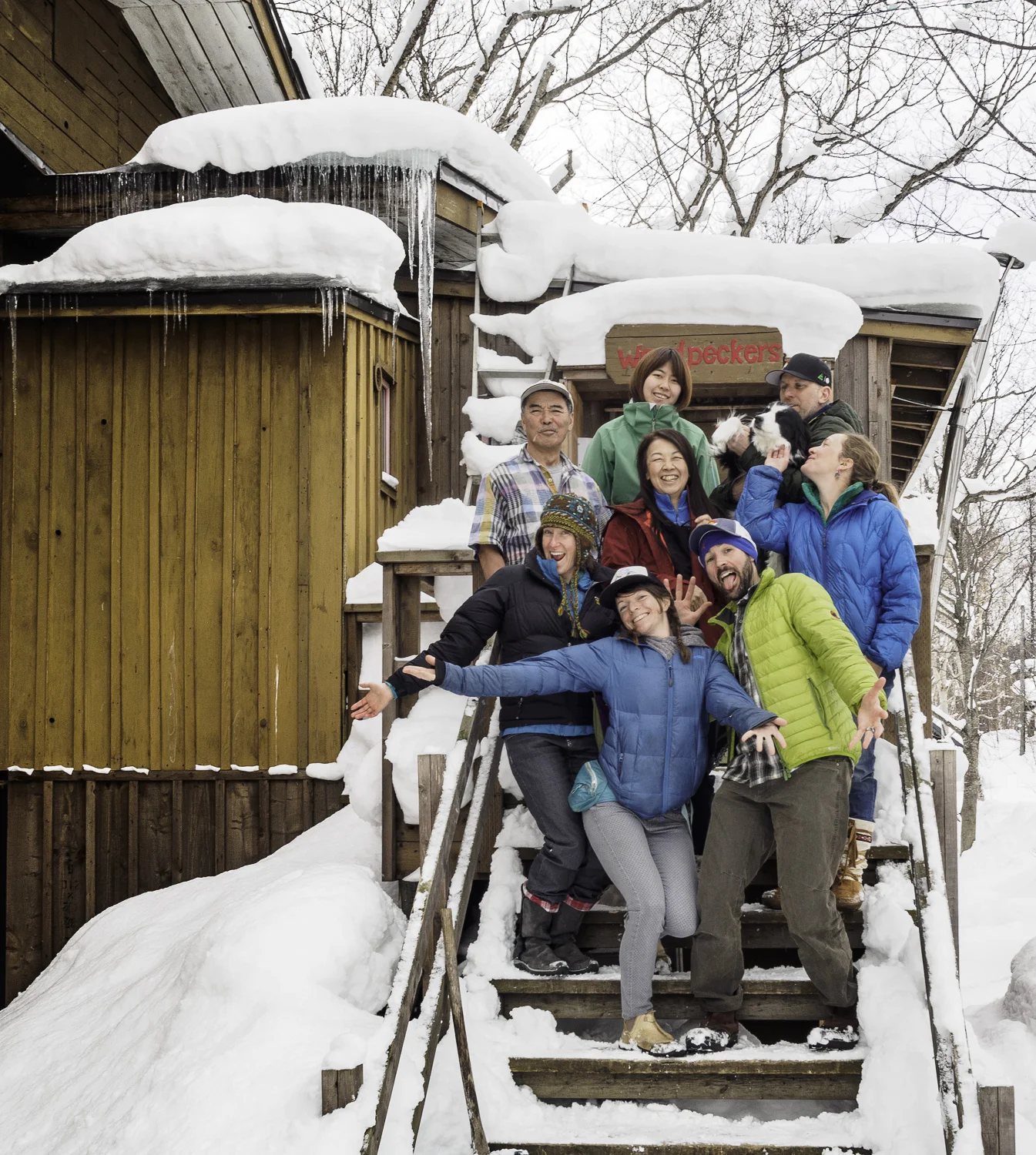 Our Favorite Family - Our Hots at the Woodpecker - Shinya-san, Noriko-san and their daughter ...oh ya and Ebut the pups