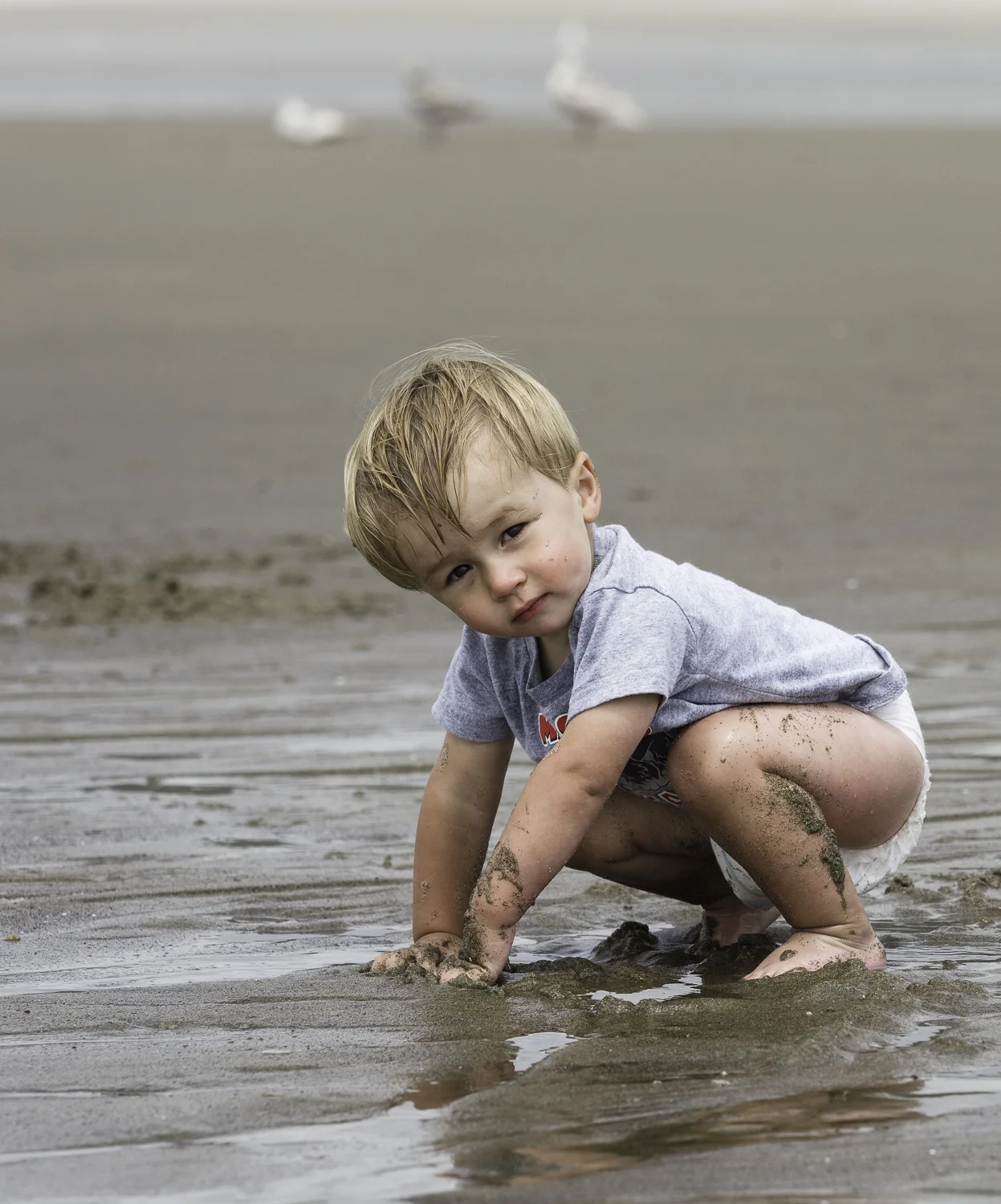 Declan's First Beach Experience Was a Hit