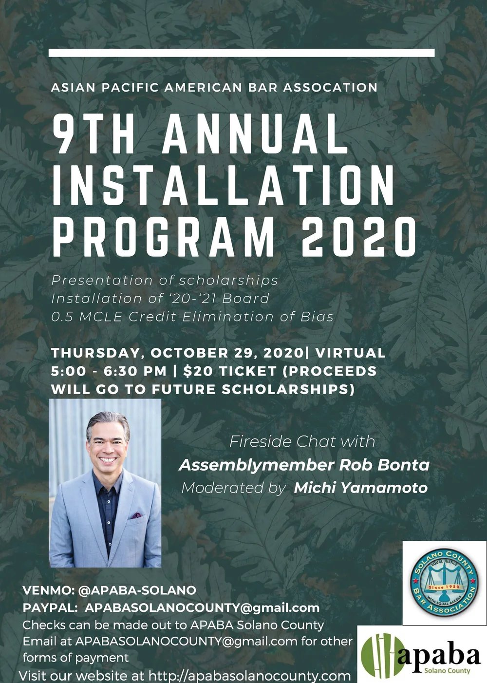 UPCOMING EVENTS — Asian Pacific American Bar Association of Solano County