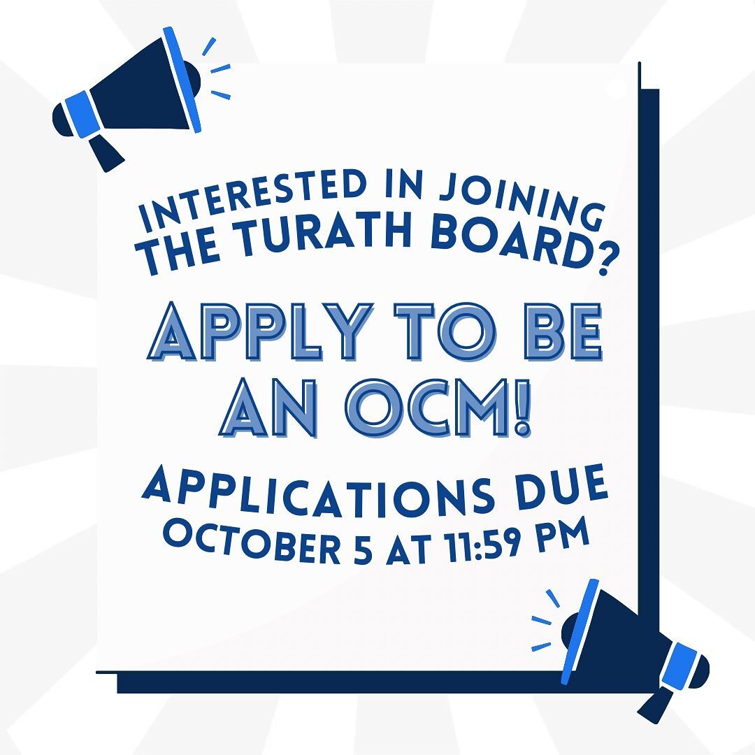 If you want to be a part of Turath&rsquo;s board, now is your chance! Organizing committee member (OCM) applications are due this Thursday, October 5th at 11:59 pm. Be sure to apply! 💫💫 Application link in bio