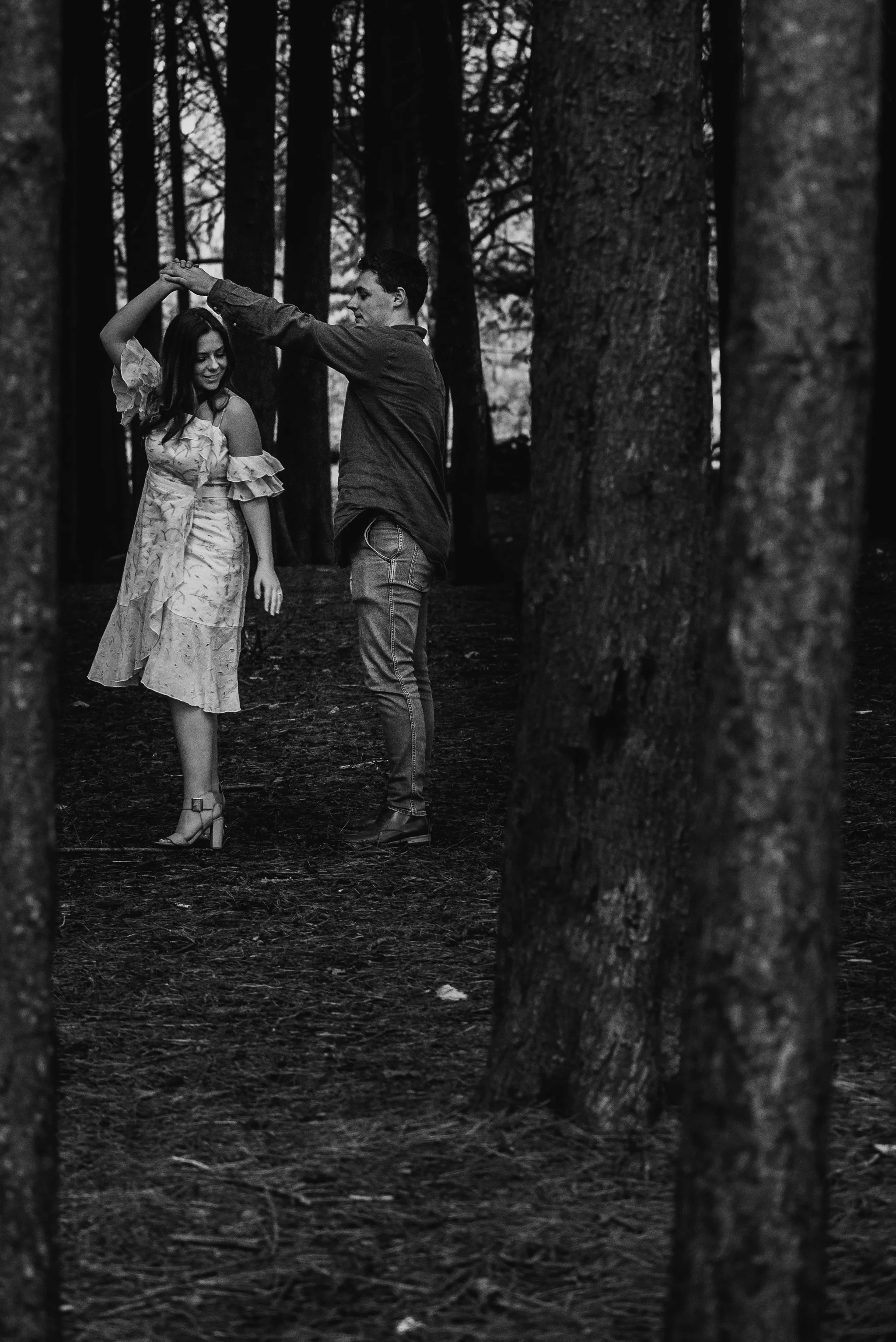 With this image of a couples session I did, I balanced them with the trees.