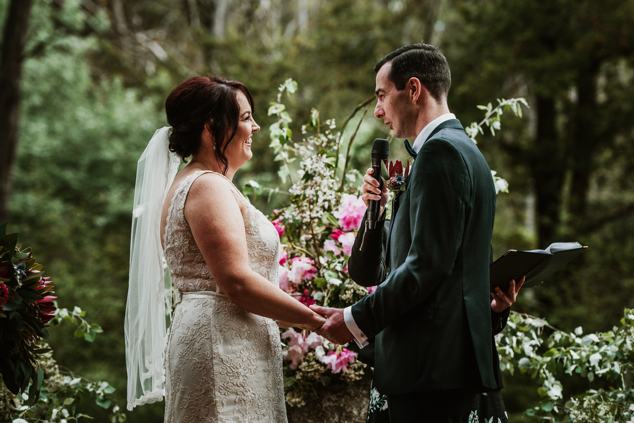 wedding at lalla flower farm, lillydale tasmania