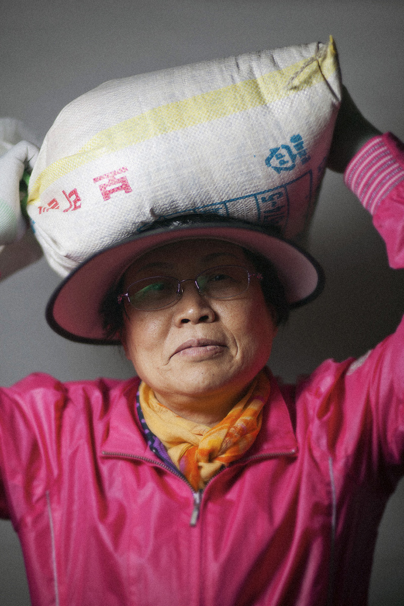 Portrait with Bag on Head