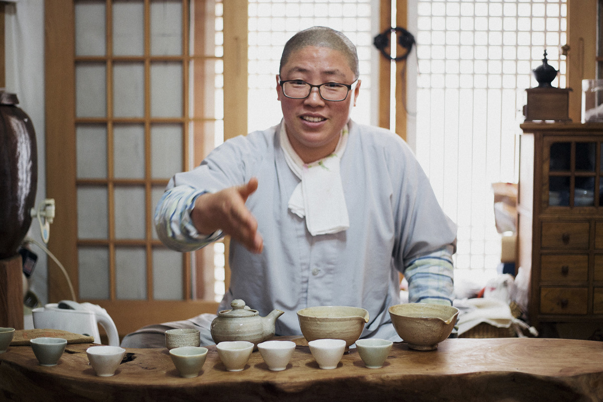 Monk Serves Tea