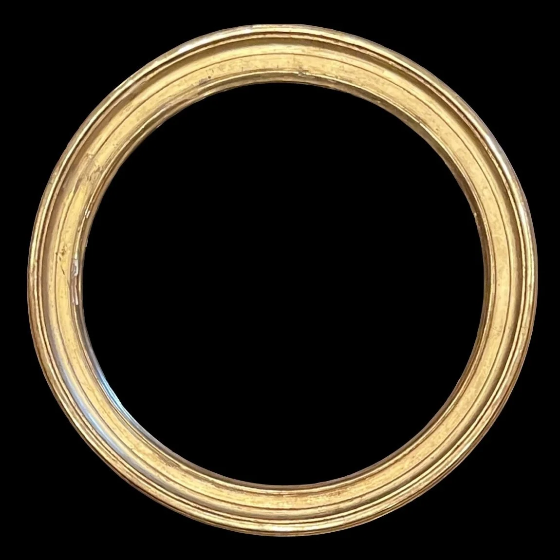 Late 18th c French Gilded Round Oak Frame