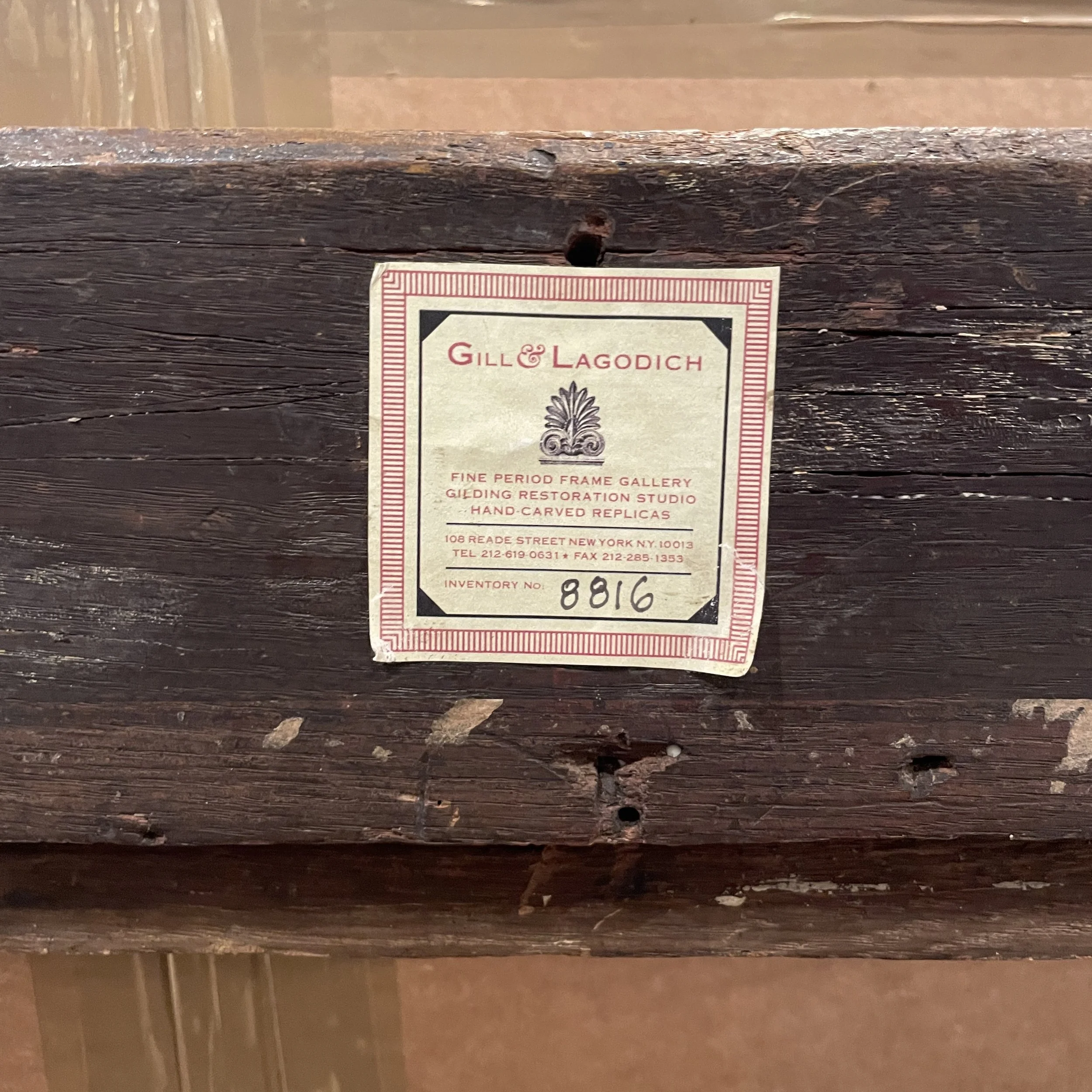  This is a crackerjack NY frame gallery. Tops!! 