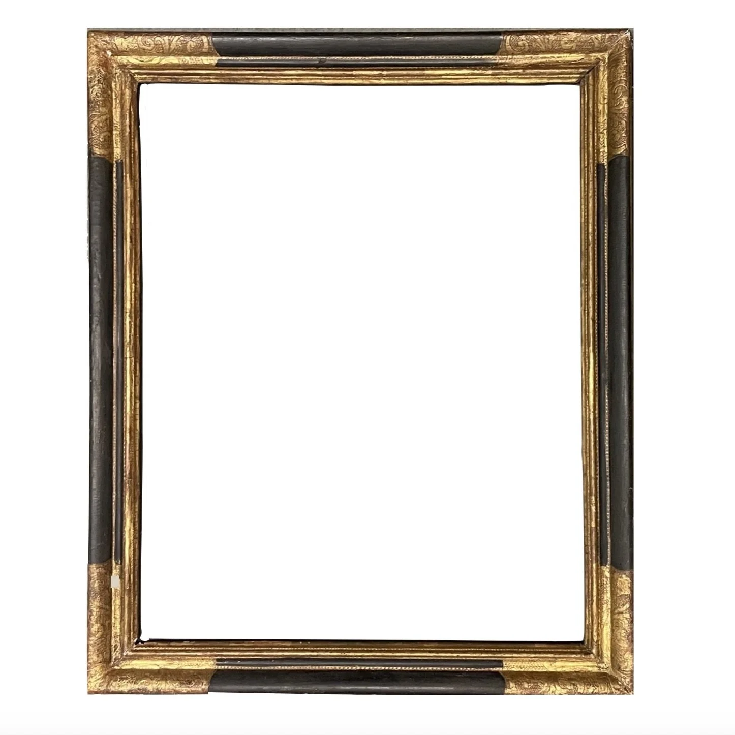 17th c. Incised, Gilded, & Ebonized Frame
