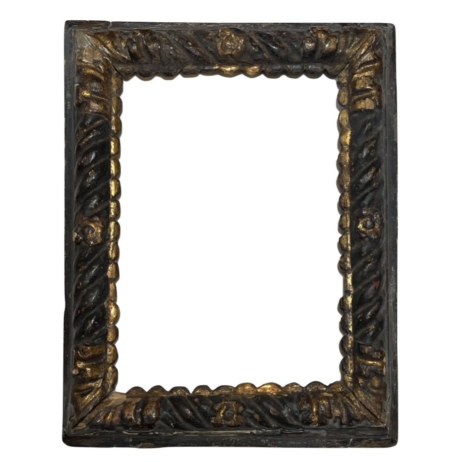 17th c Lombard Frame with Scalloped Sight Edge