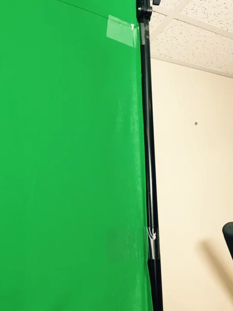 Shipping tape is great for tightening green screen fabric to remove wrinkles and shadows