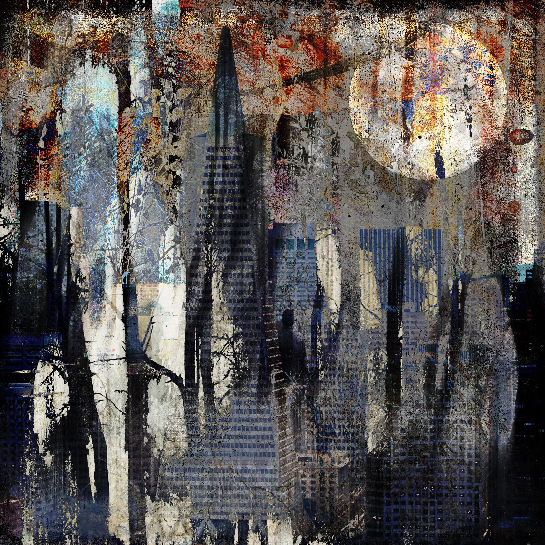 steven irwin "cityscape with trees 1"