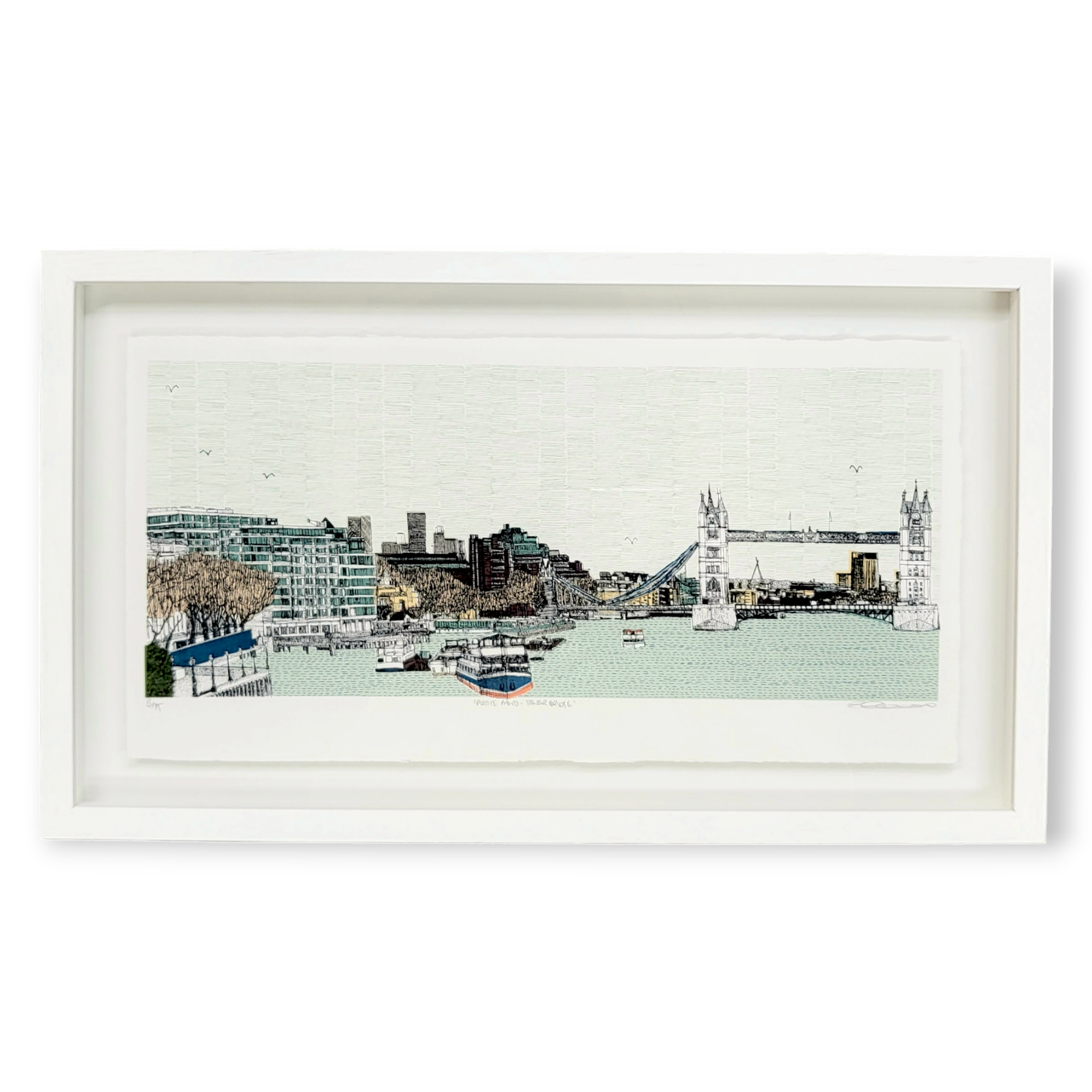 clare halifax "petite pano tower bridge" framed