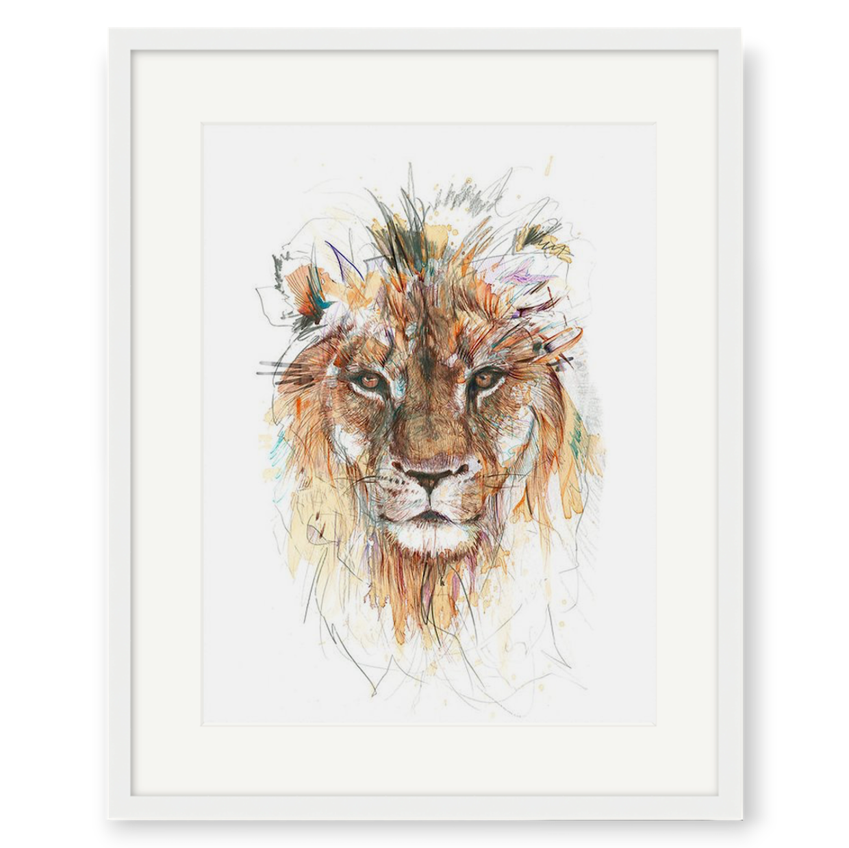 Carne Griffiths - Stare of a Lion framed.png