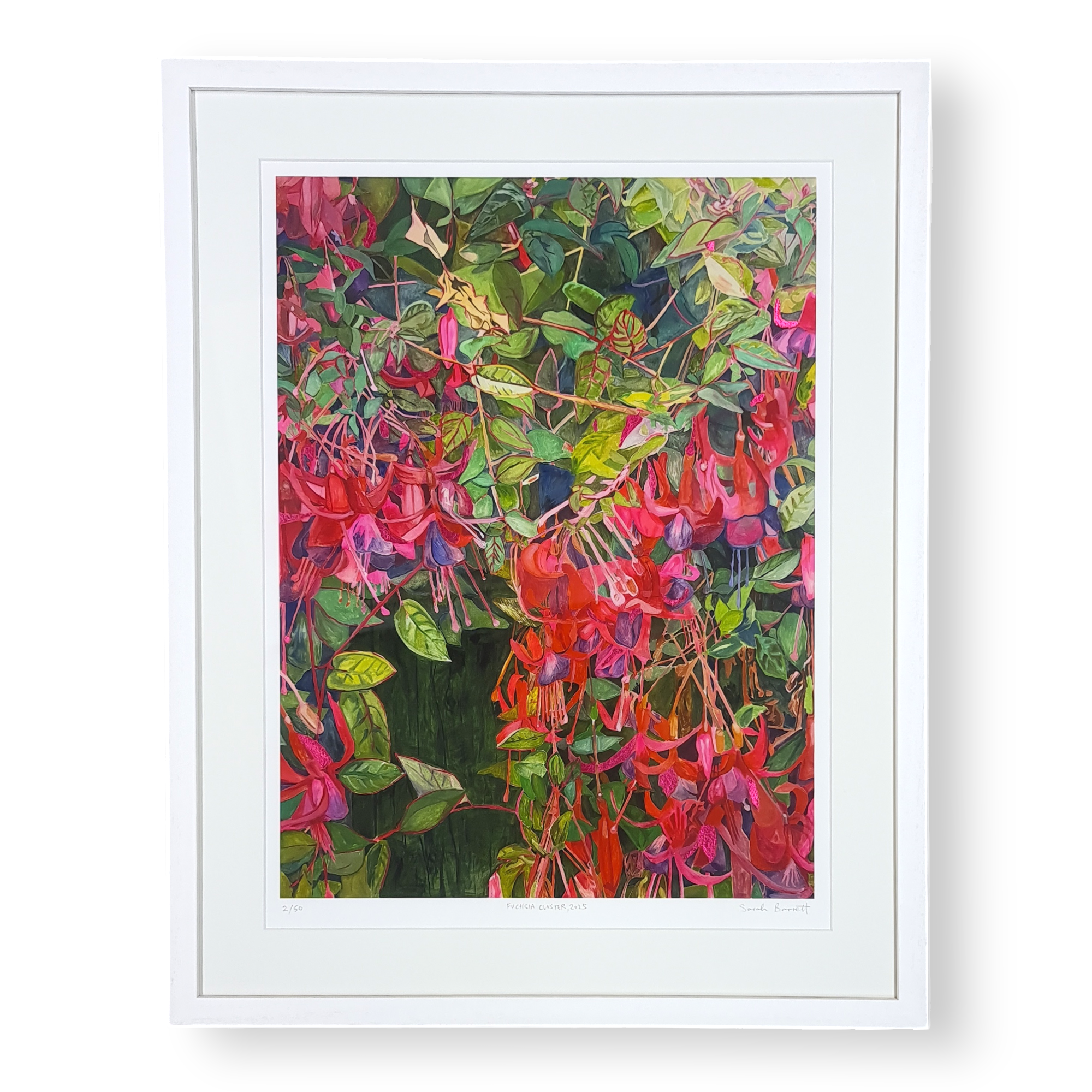 sarah barrett "fuchsia cluster (pink foil)"