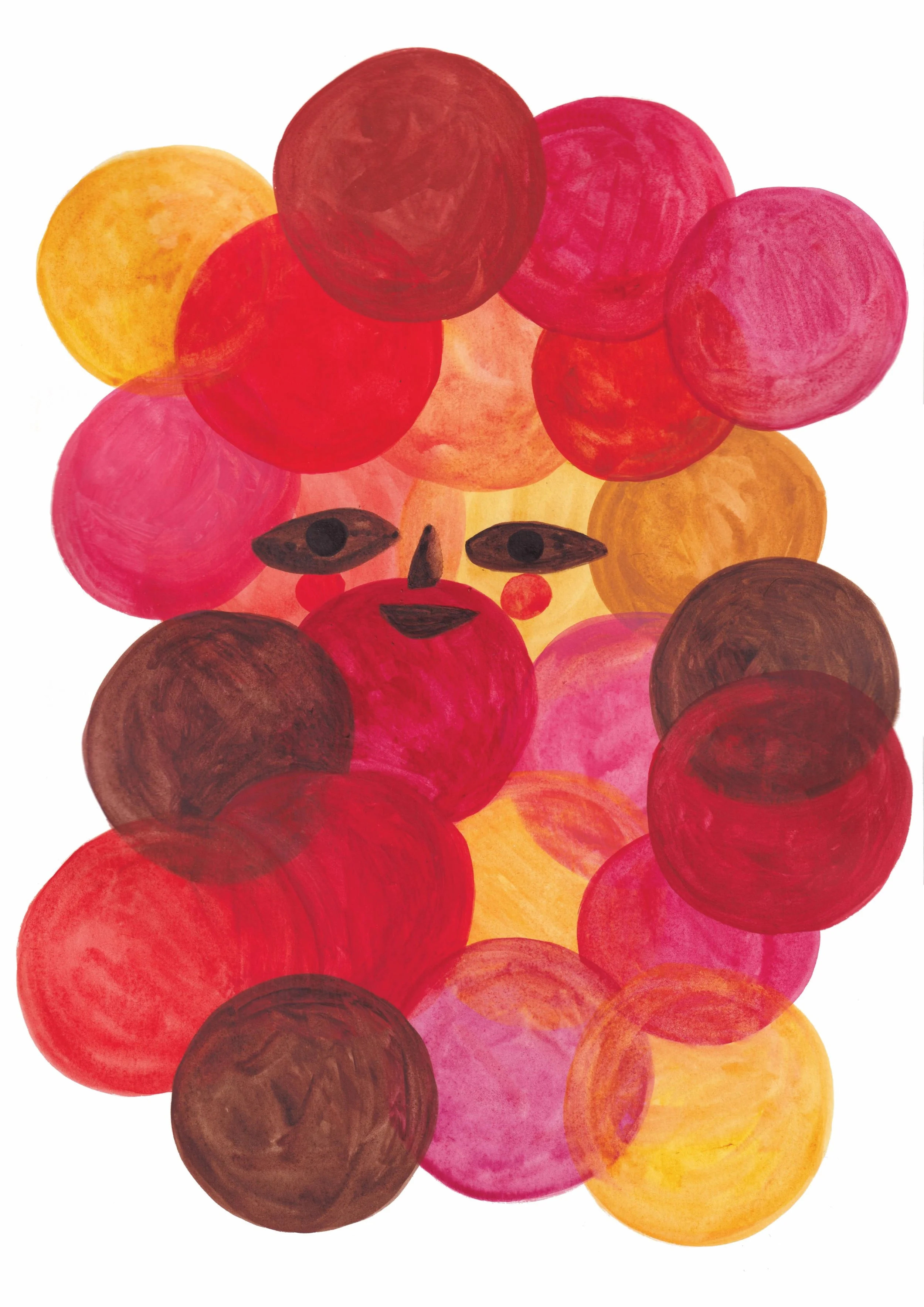 Astrid Chesney - Bubble Face Autumn Colours unframed.jpg