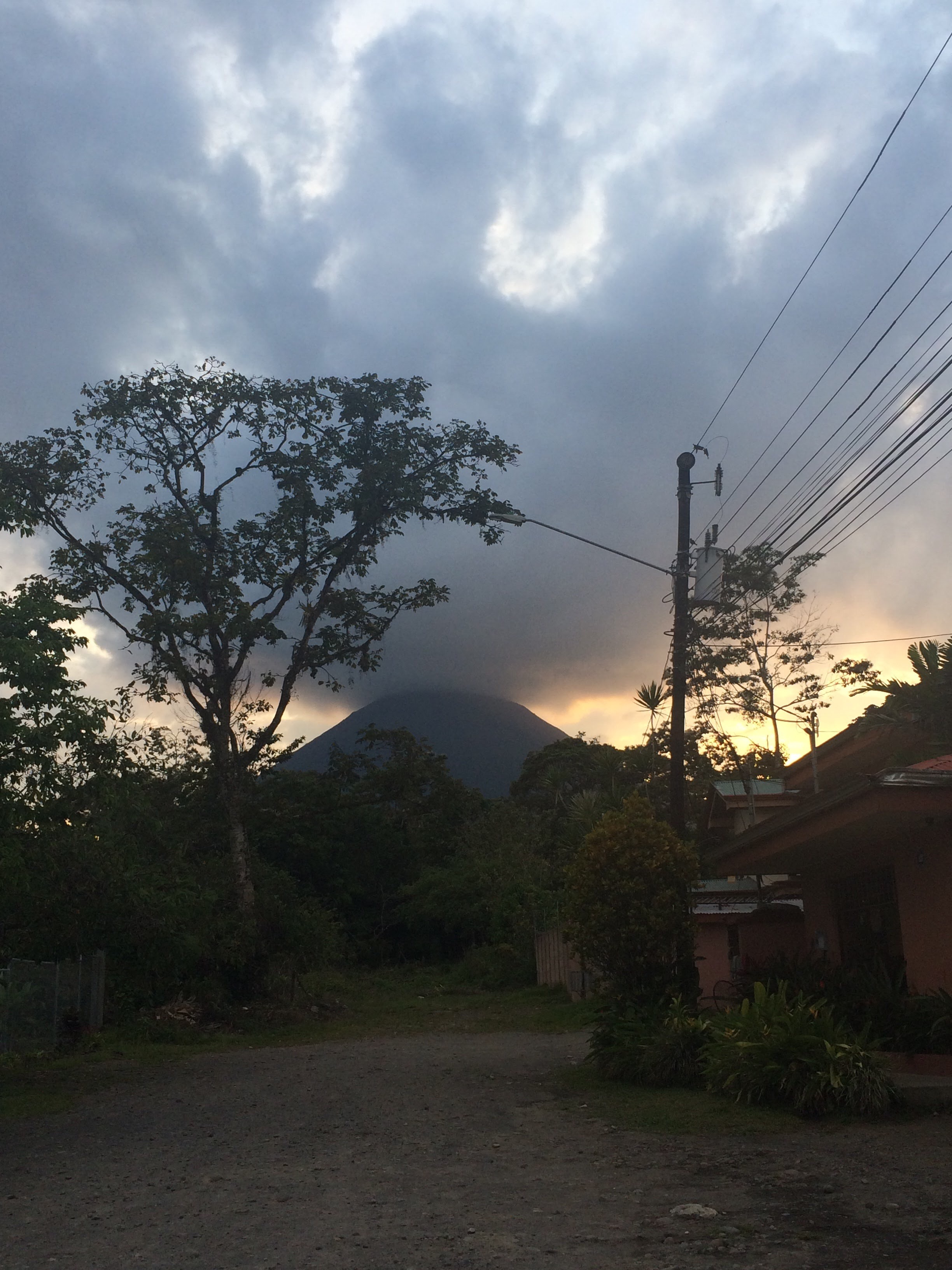 The Setting Sun and Arenal Volcano in La Fortuna, Costa Rica