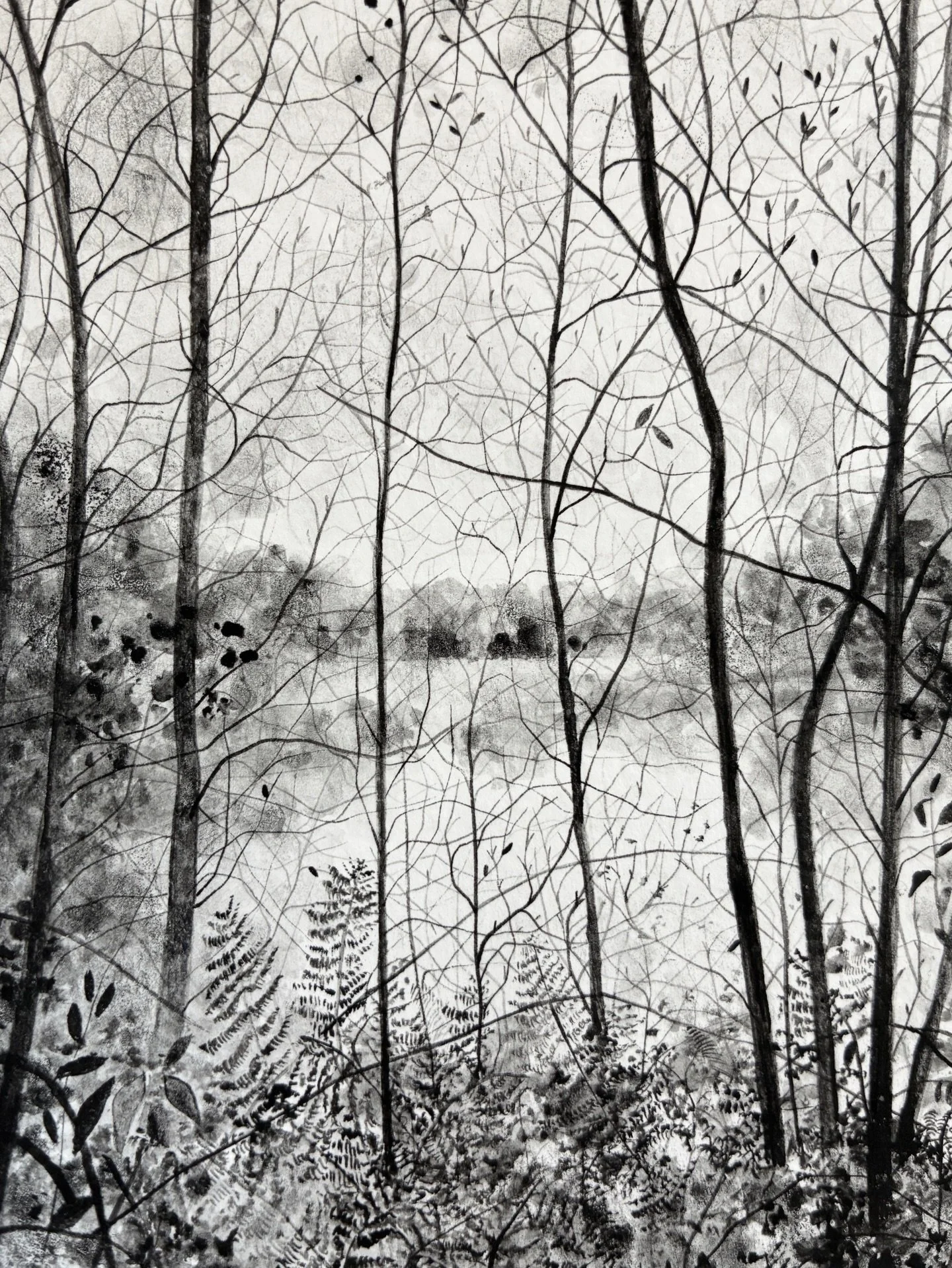 I started this one in January and hadn&rsquo;t touched it since, my rhythm has been all thrown off this year. Today I got my mojo back a bit and spent the day drawing. It was so nice, sun streaming in, inks out. Lovely.