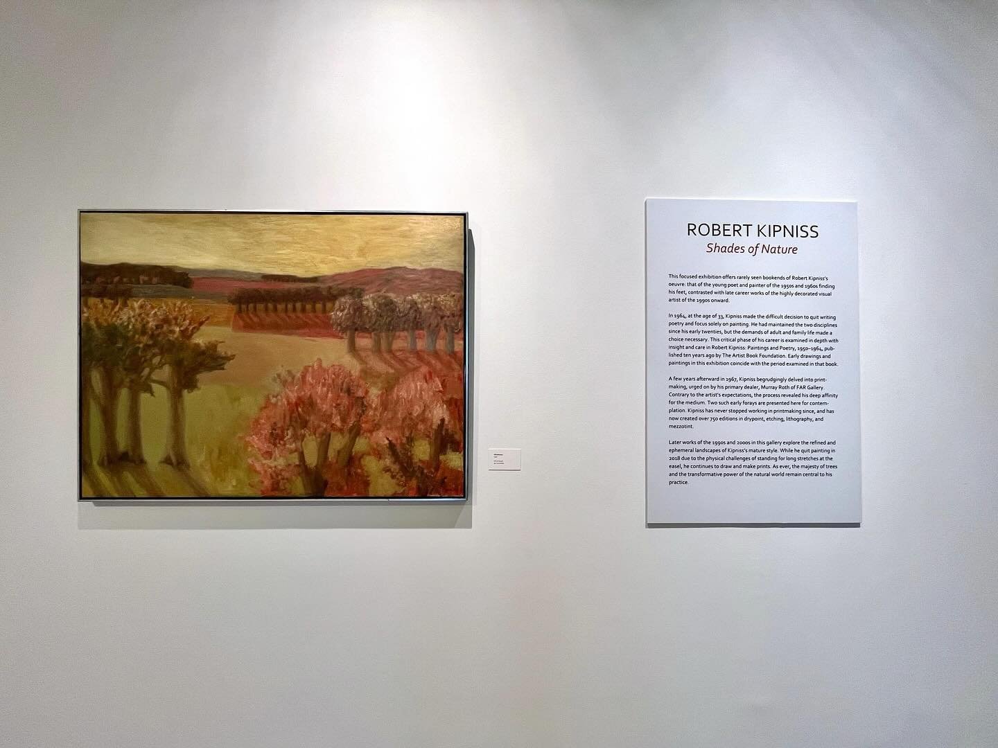 Before Poetry Month comes to a close, join us in celebrating the beauty of Robert Kipniss&rsquo; art and timeless poems showcased on our gallery walls! 

The exhibition, &ldquo;Robert Kipniss: Shades of Nature&rdquo;, curated last year in celebration