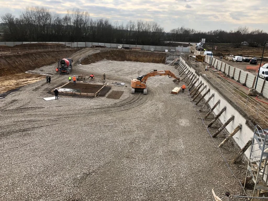 Réalisation du fond de forme pour le plancher du sous sol