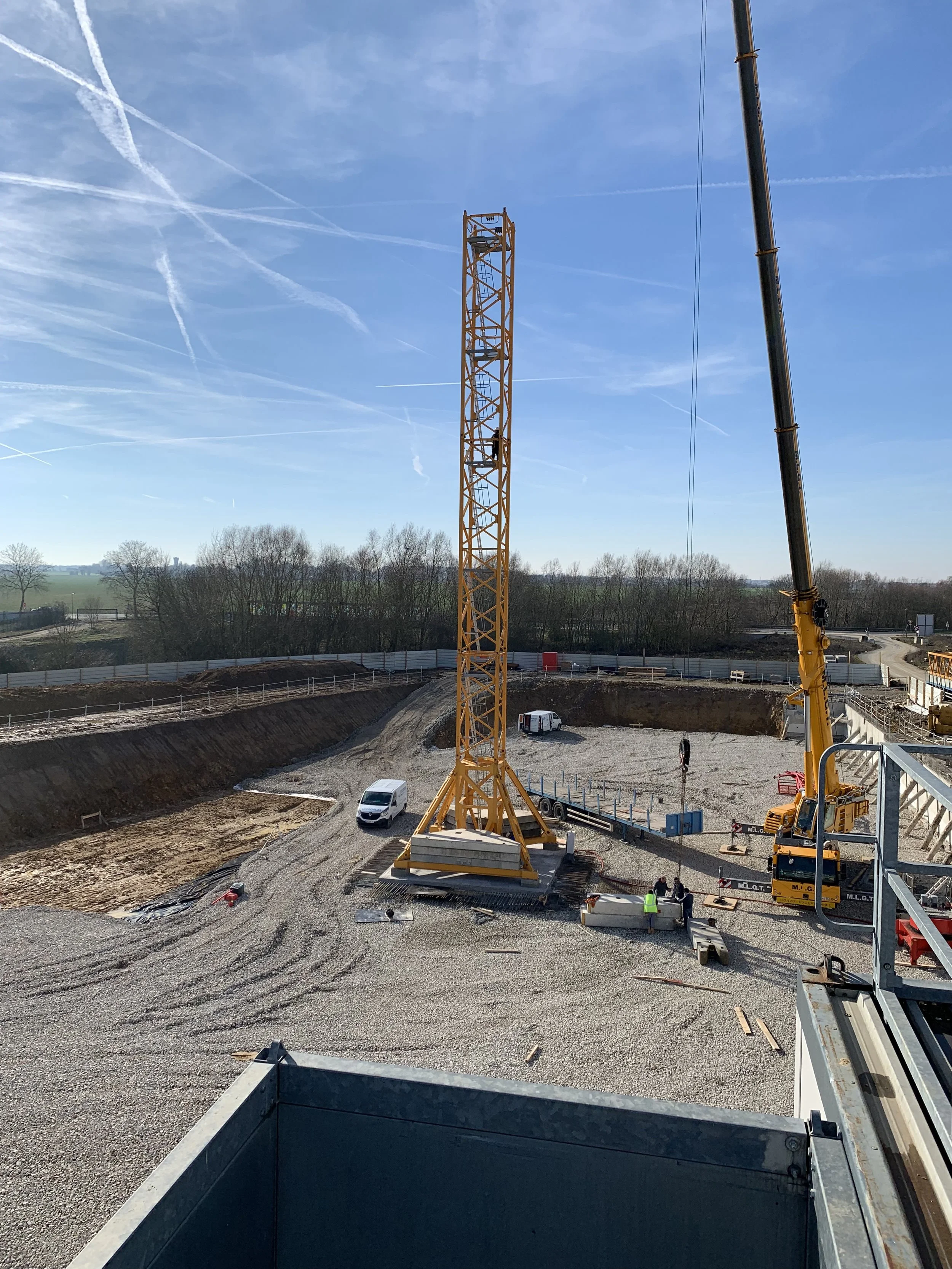 Montage de la grue