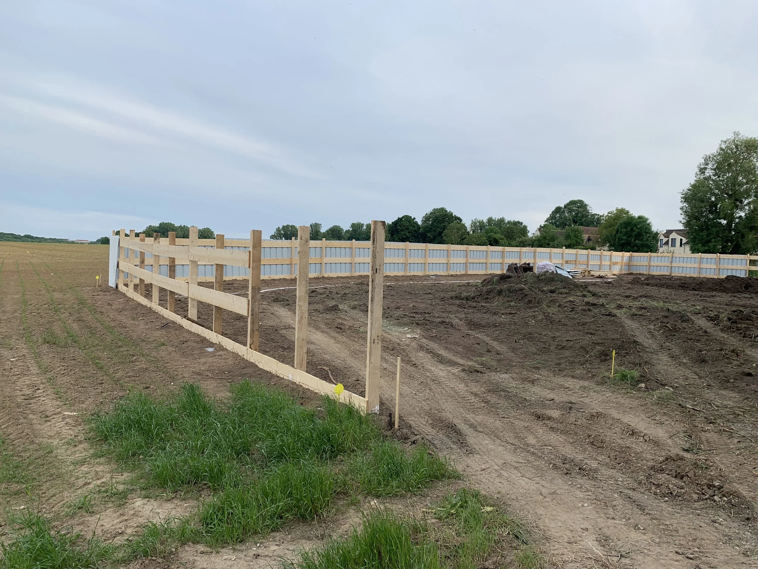 Installation des clotures de chantier