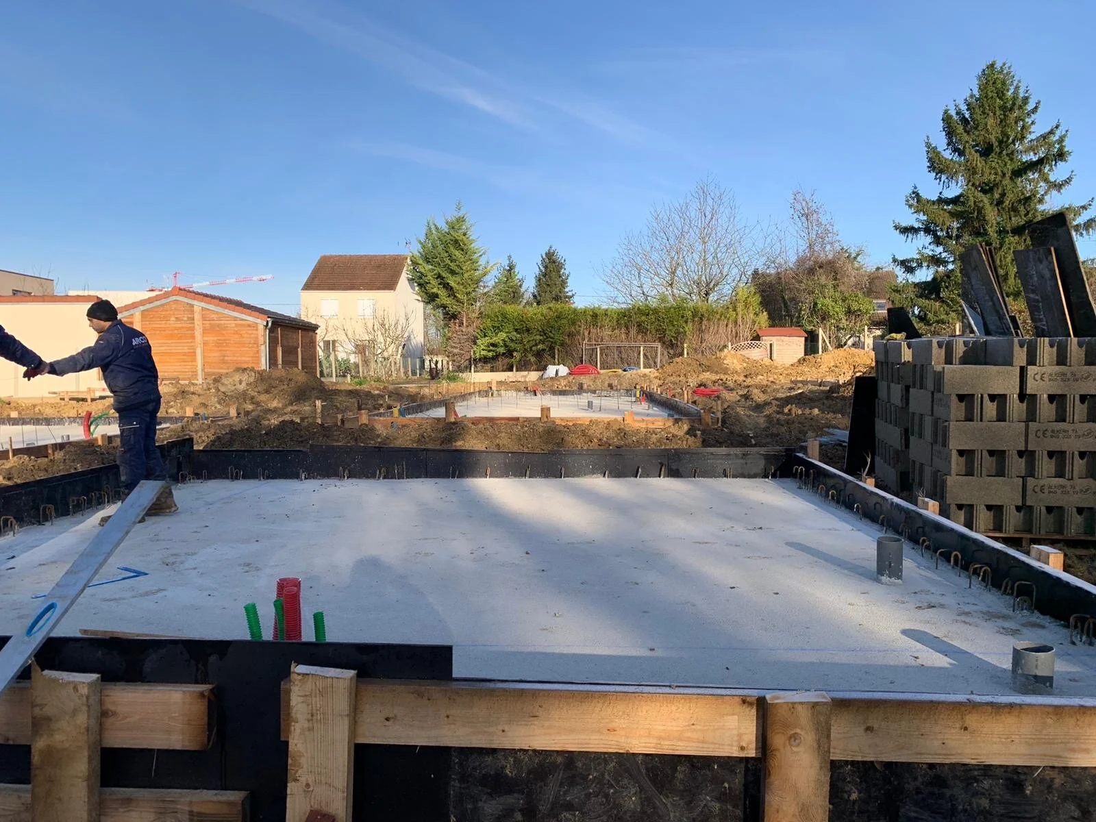 Achèvement des dalles RDC