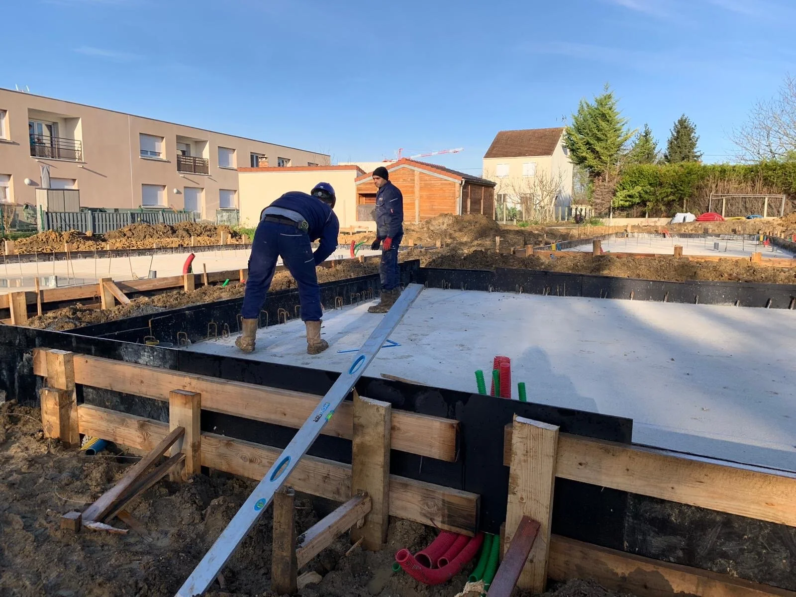 Achèvement des dalles RDC