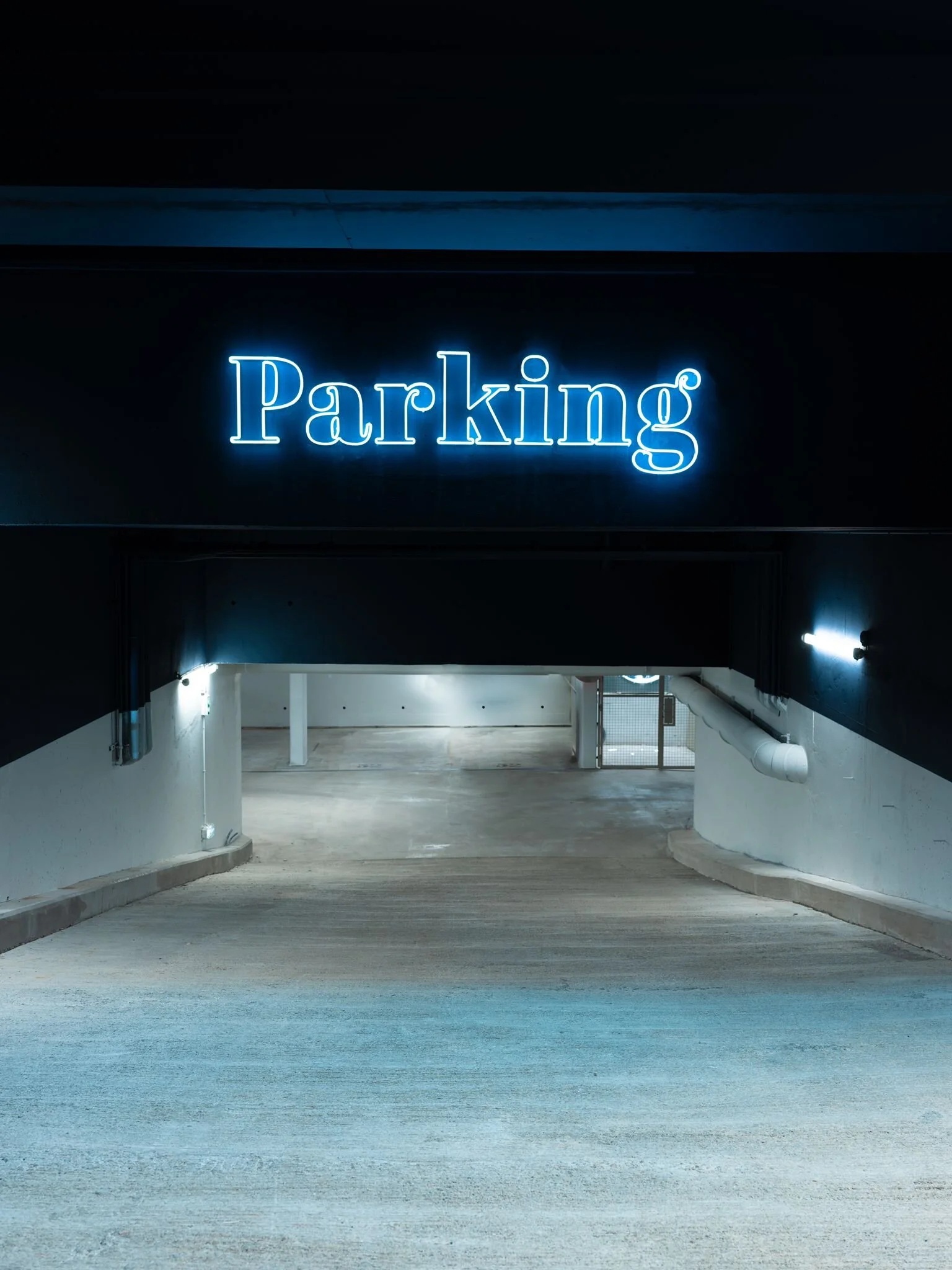 entrée du parking en sous sol