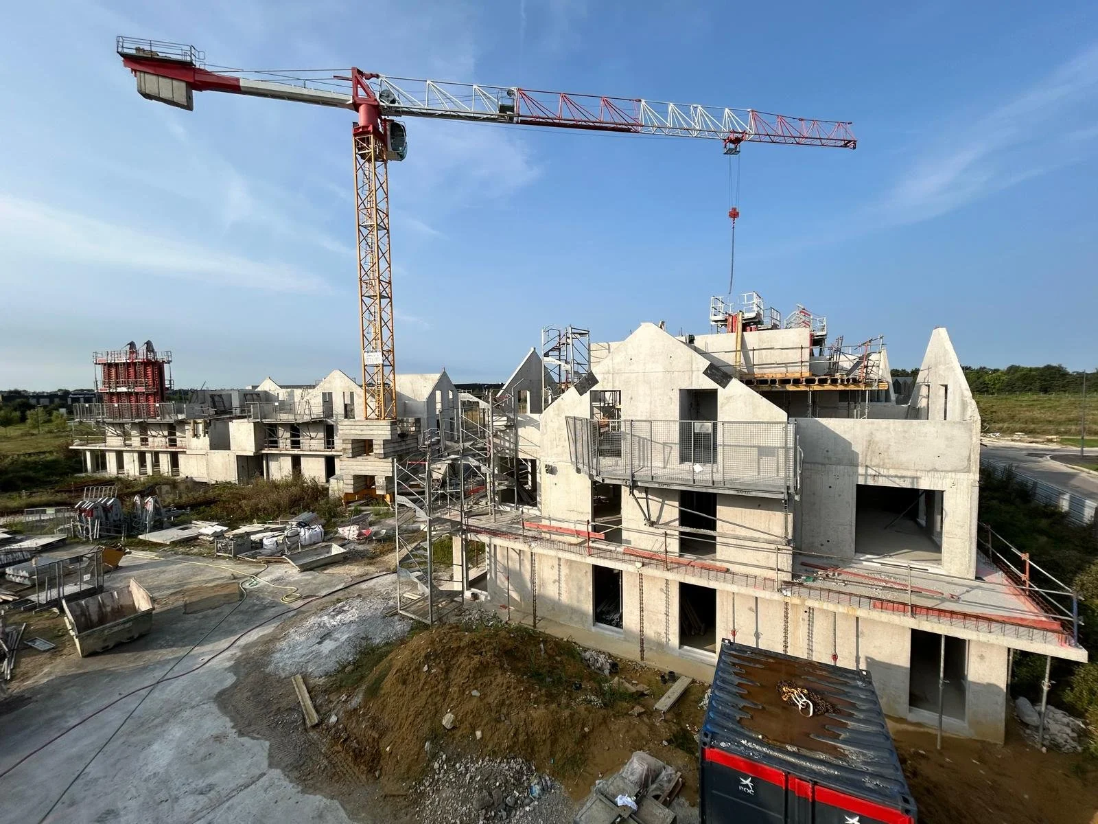 Réalisation du dernier étage en gros oeuvre