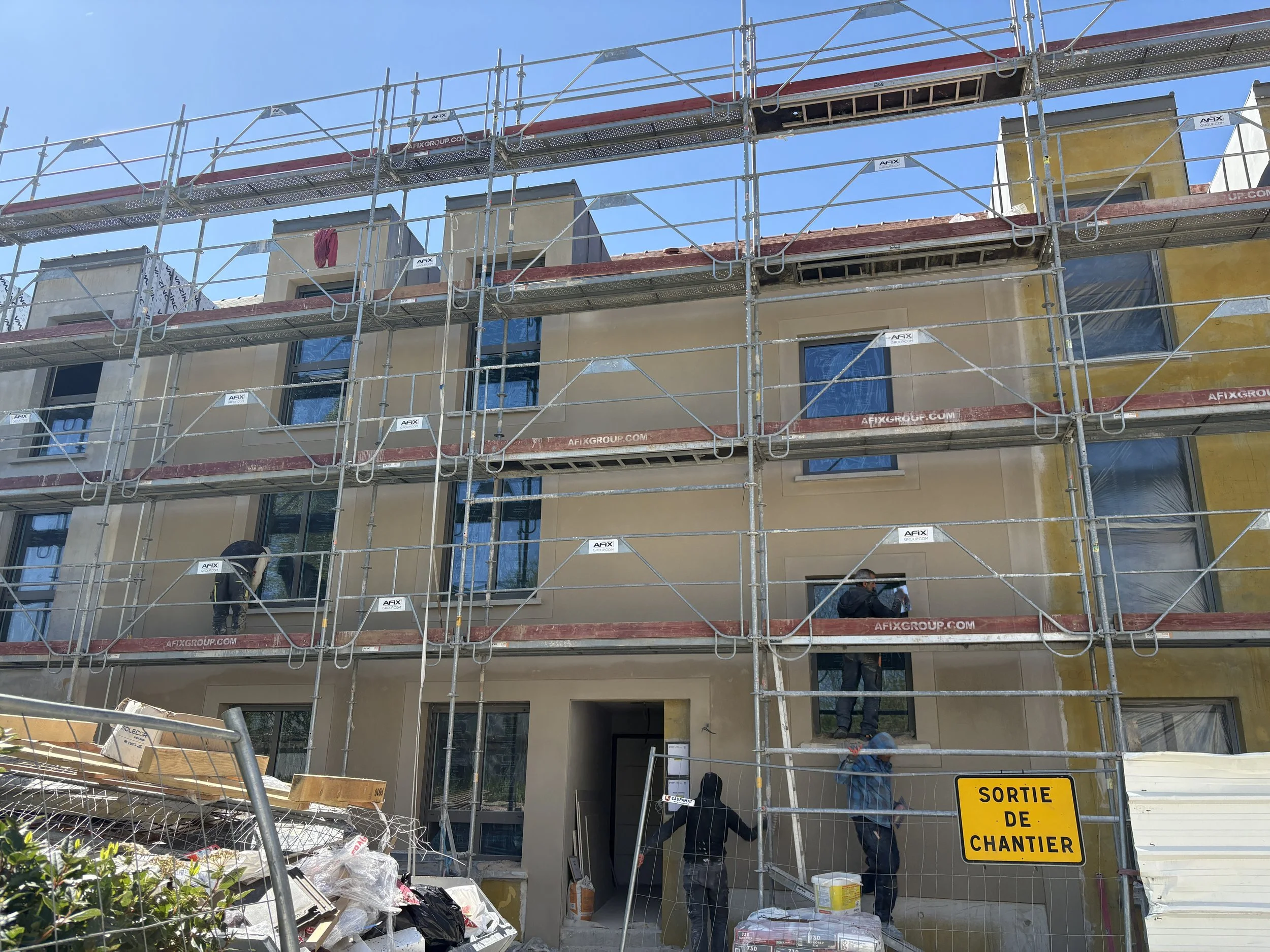 Ravalement de façade en cours