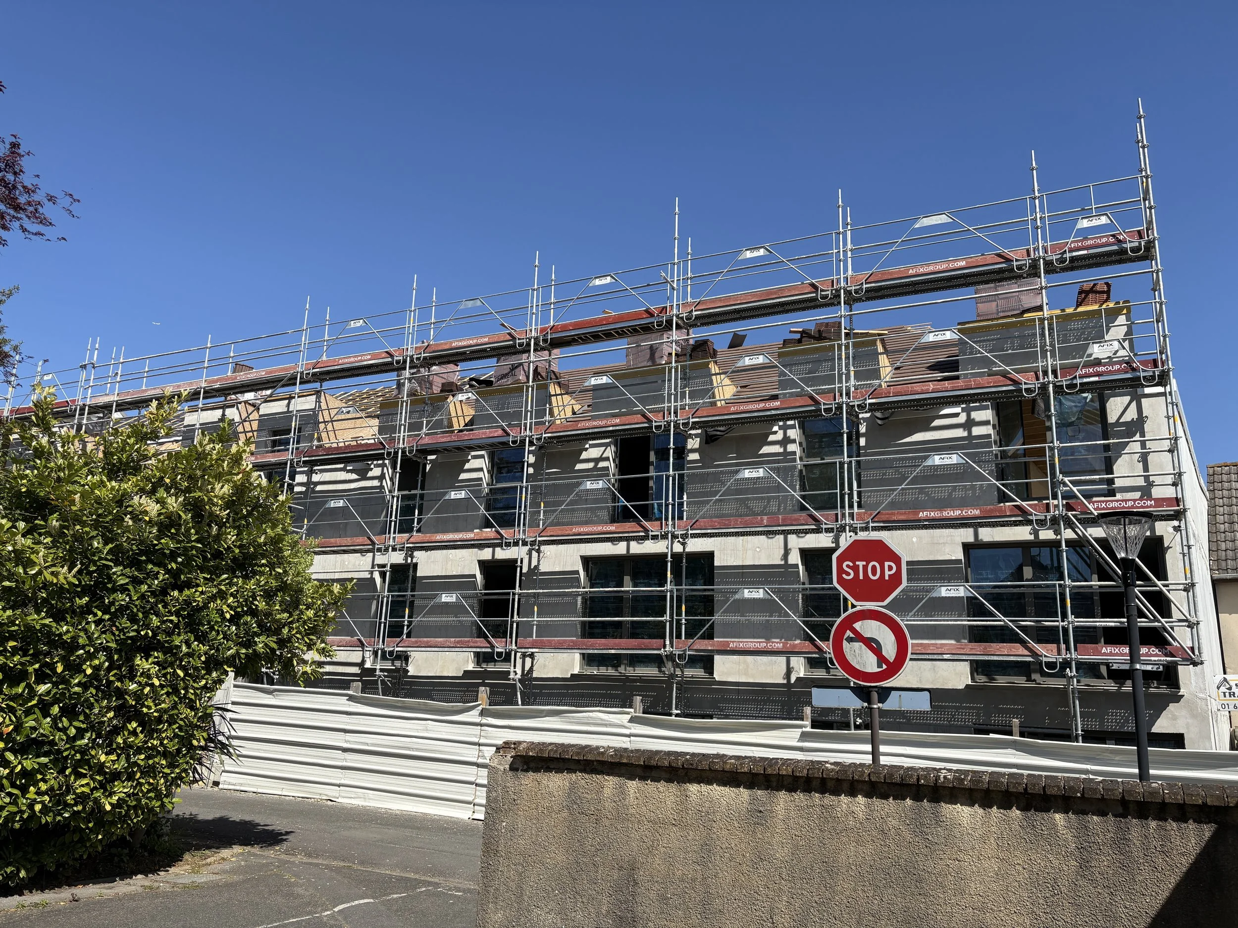 Ravalement de façade en cours