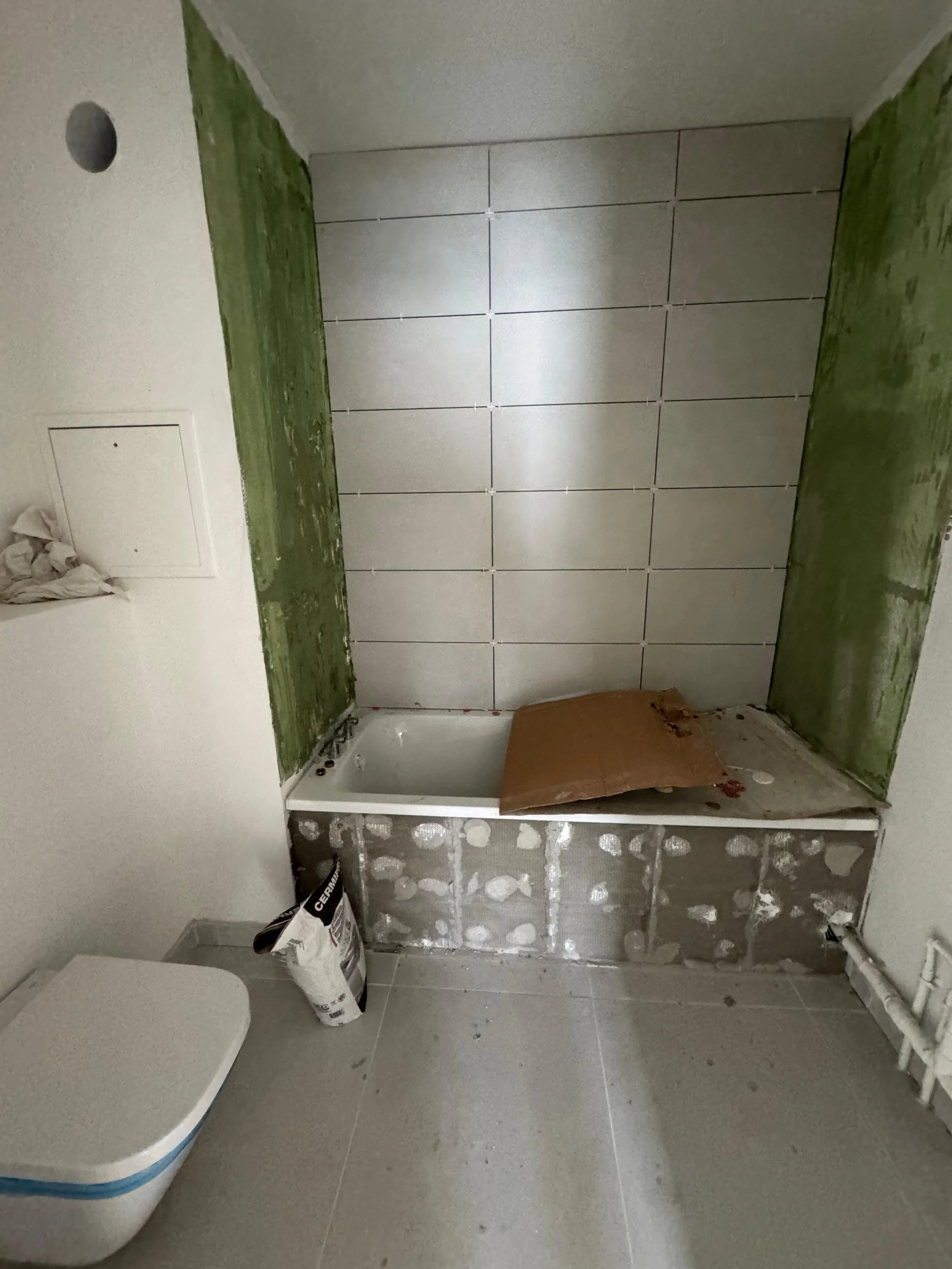 Pose de la faience des salle de bain