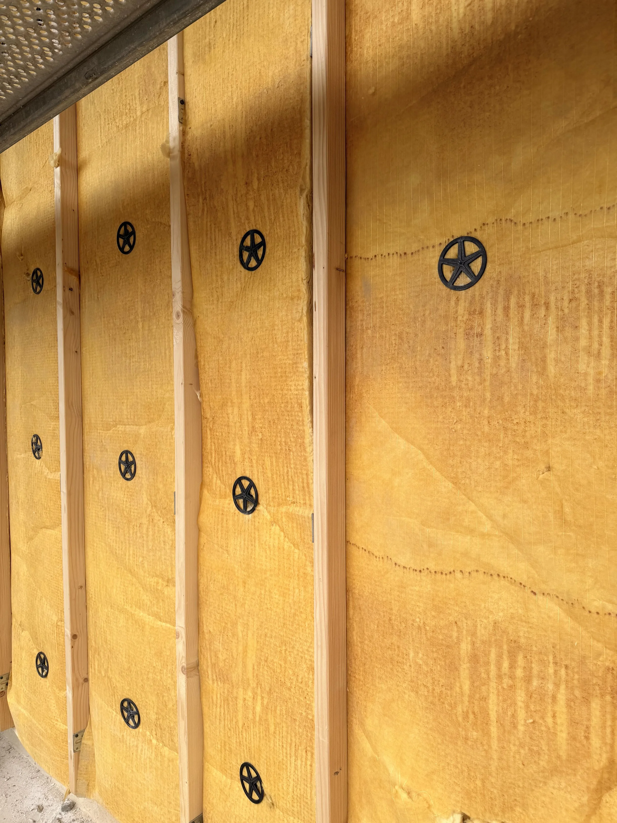 Pose de l'isolant extérieur