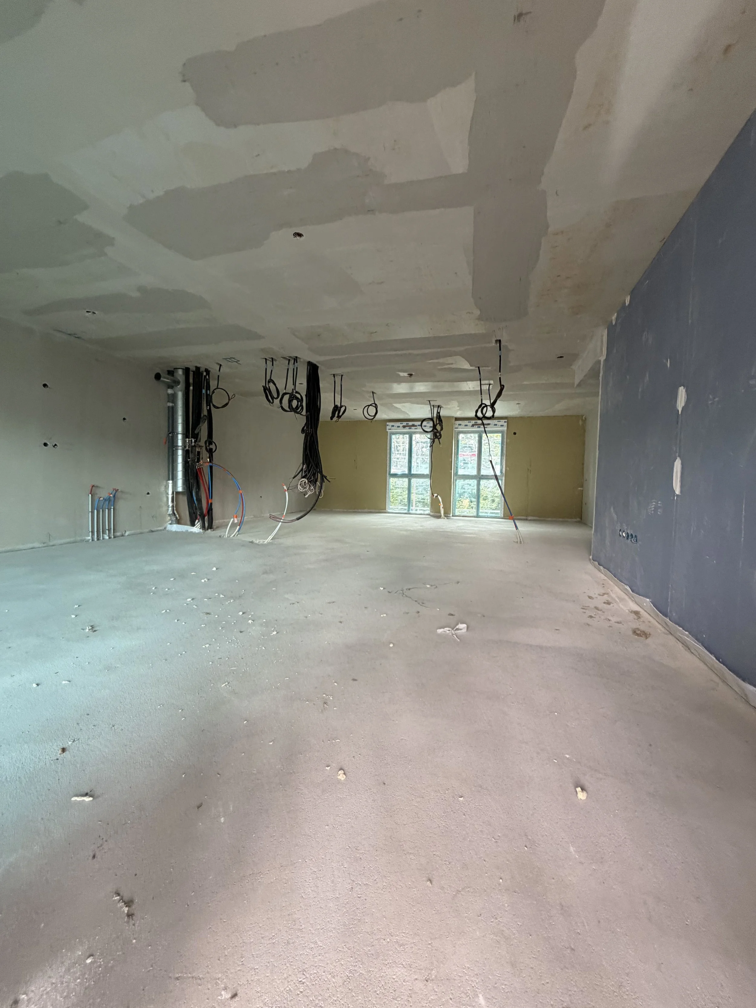 Achèvement des chapes acoustiques