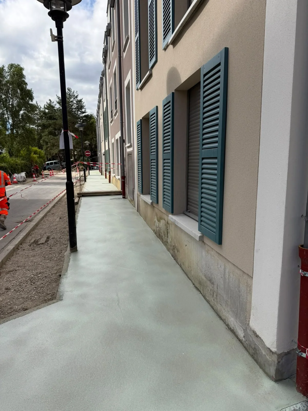 Réalisation des trottoirs 
