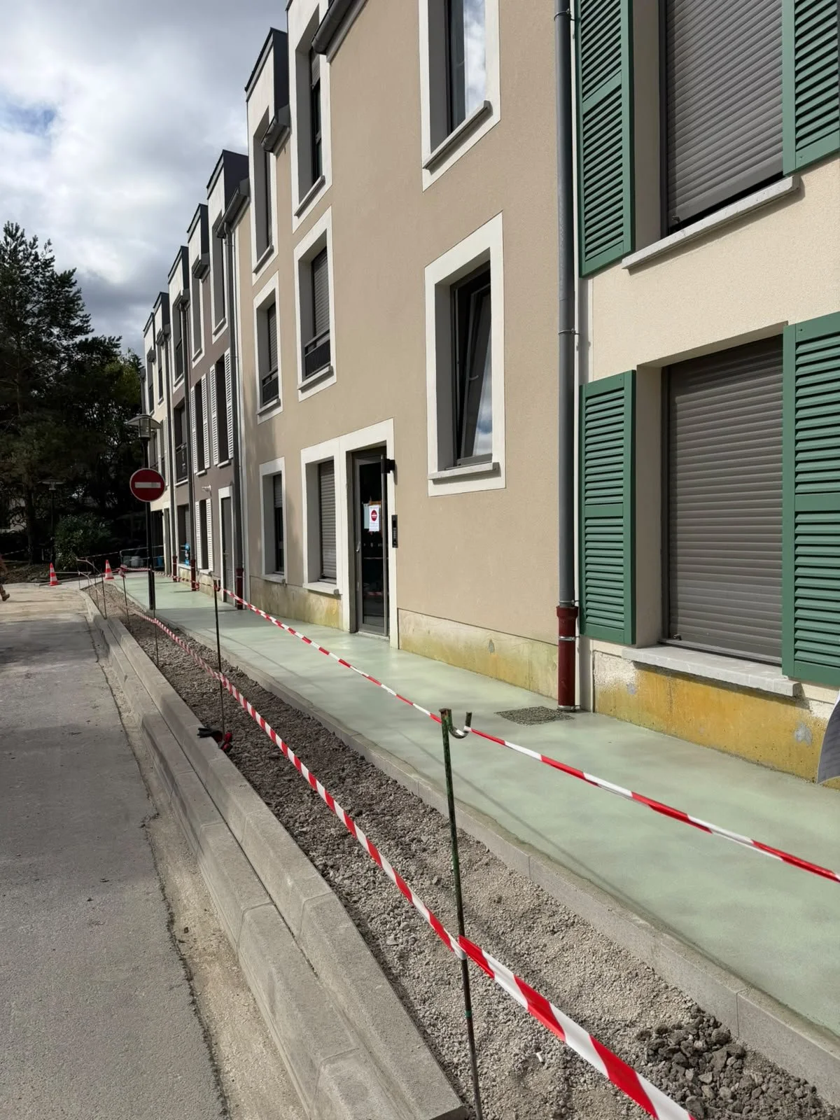 Réalisation des trottoirs 