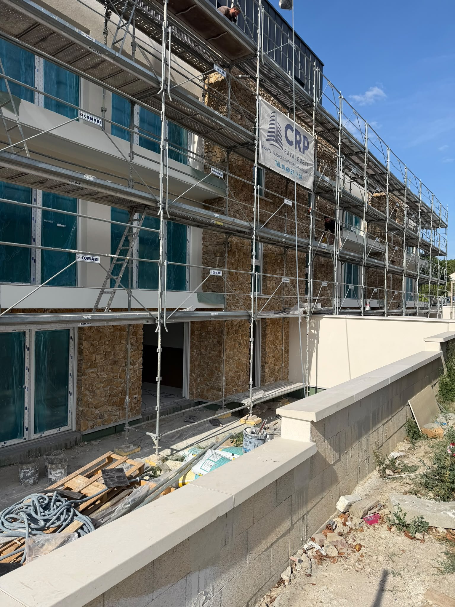 Ravalement de façade en cours