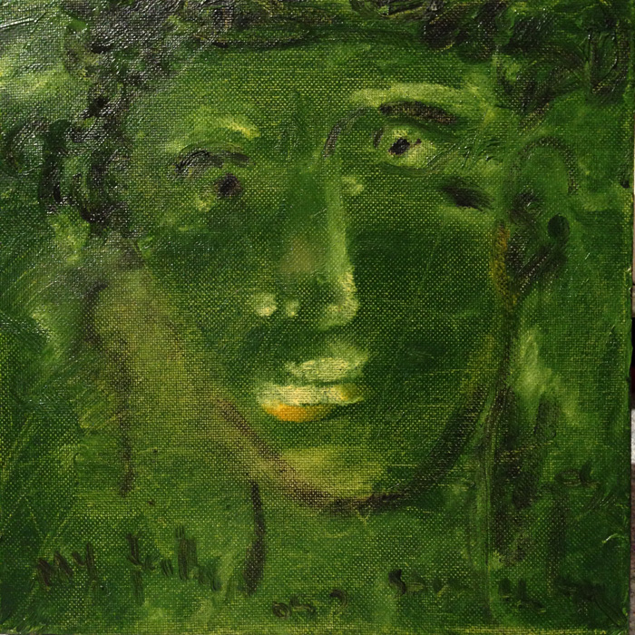 My Father as a Young Man, 2016, oil on linen, 30 x 30cm