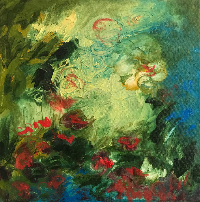 Roccoco Spring, 2015, oil on linen, 30 cm x 30 cm
