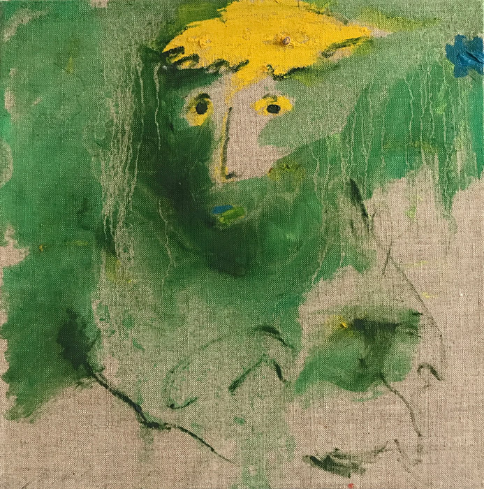 First Portrait in the Series, 2015, oil on linen, 30 x 30 cm