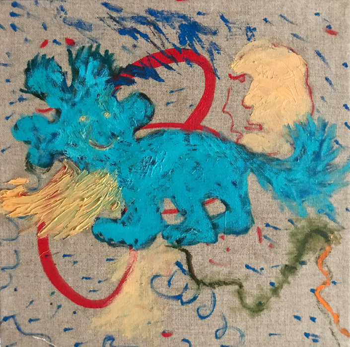 Child's Play, 2016, oil on Linen, 30 cm x 30 cm