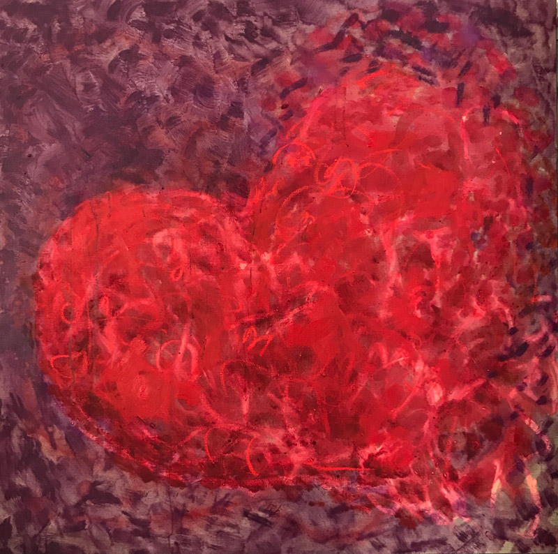 Space of the Heart, 2017, oil on linen, 95 cm x 95 cm