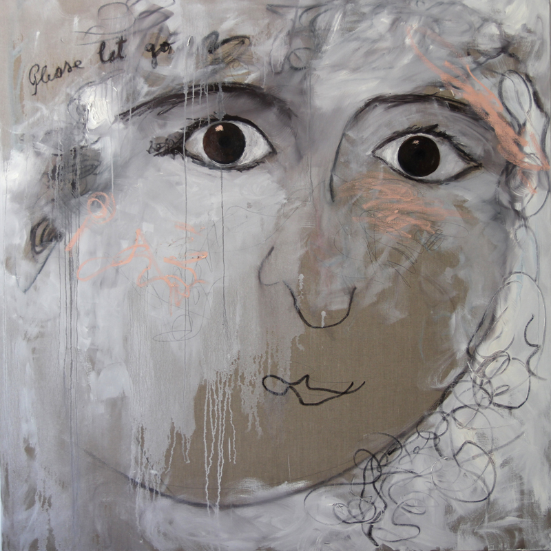 The Inner Child, oil paint and pencil on linen, 170 cm x 170 cm