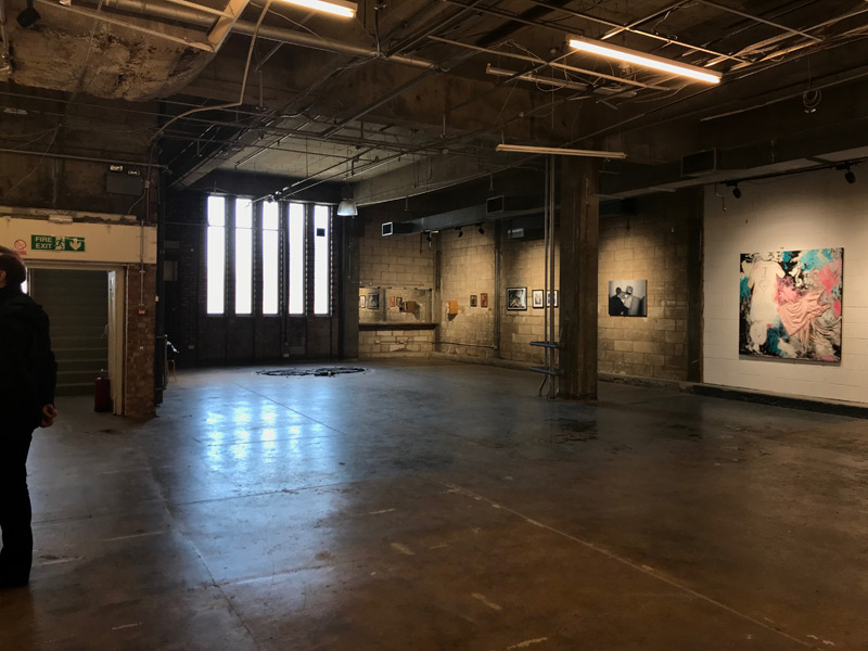 Installation view from Love Stories , group show at the Old Biscuit Factory London, March 2019