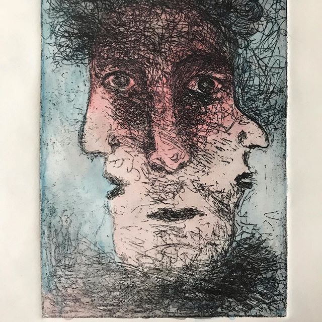 My second #etching (the first one I&rsquo;ve done 40 years ago at dawsoncollege in #Montreal #contemporaryart #artcurator #watercolour #artcollector #artistsoninstagram #contemporaryartcurators #londonart #morleycollege